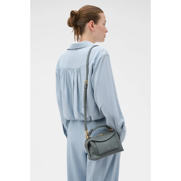 Oroton Mica Texture Mini Bowler - Bags - Australian Luxury Leather Handbag at Coveti