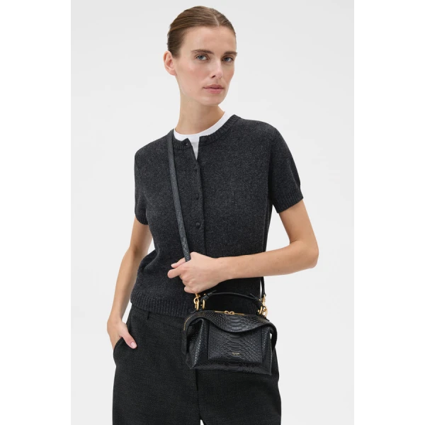 Oroton Mica Texture Mini Bowler - Bags - Australian Luxury Leather Handbag at Coveti