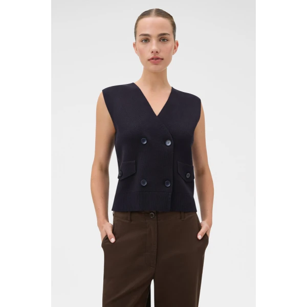 Oroton Milano Knit Vest - Oroton Tops - Australian Heritage Luxury - Shop at Coveti