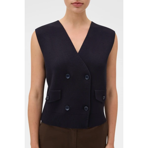 Oroton Milano Knit Vest - Oroton Tops - Australian Heritage Luxury - Shop at Coveti