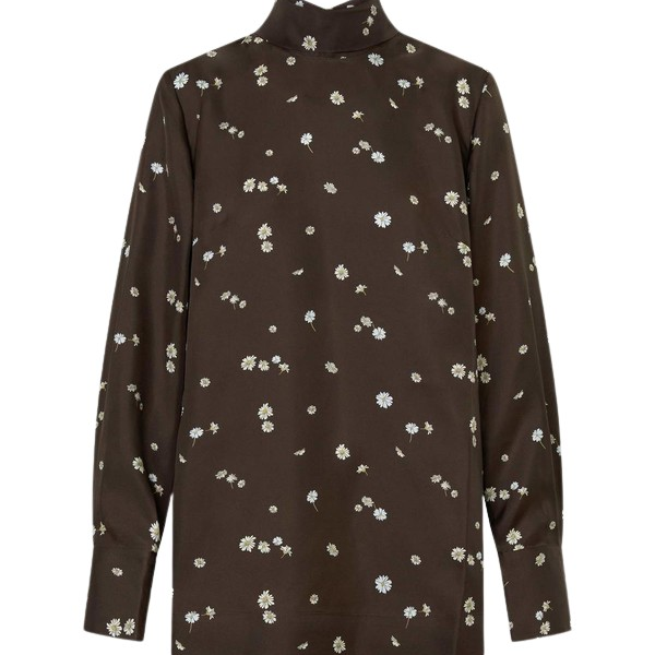 Oroton Mini Daisy Tie Neck Tunic - Oroton Tops - Australian Heritage Luxury - Shop at Coveti