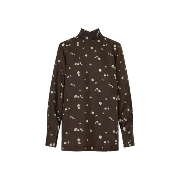 Oroton Mini Daisy Tie Neck Tunic - Oroton Tops - Australian Heritage Luxury - Shop at Coveti