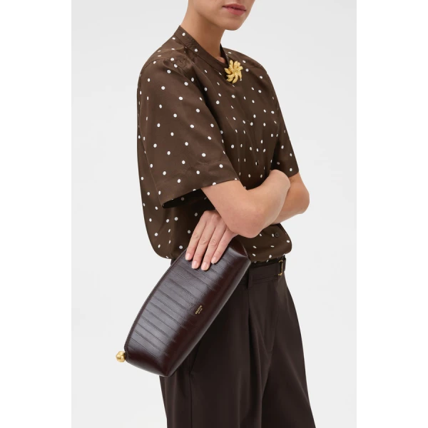 Oroton Naia Clutch Texture - Bags - Australian Luxury Leather Handbag at Coveti