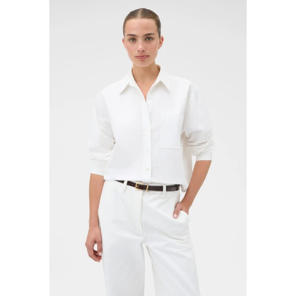 Oroton Oxford Cropped Shirt - Oroton Tops - Australian Heritage Luxury - Shop at Coveti