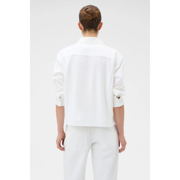 Oroton Oxford Cropped Shirt - Oroton Tops - Australian Heritage Luxury - Shop at Coveti