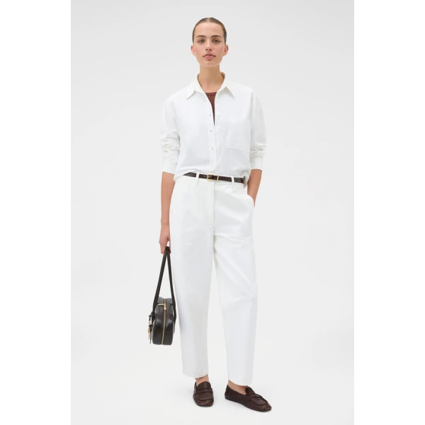Oroton Oxford Cropped Shirt - Oroton Tops - Australian Heritage Luxury - Shop at Coveti