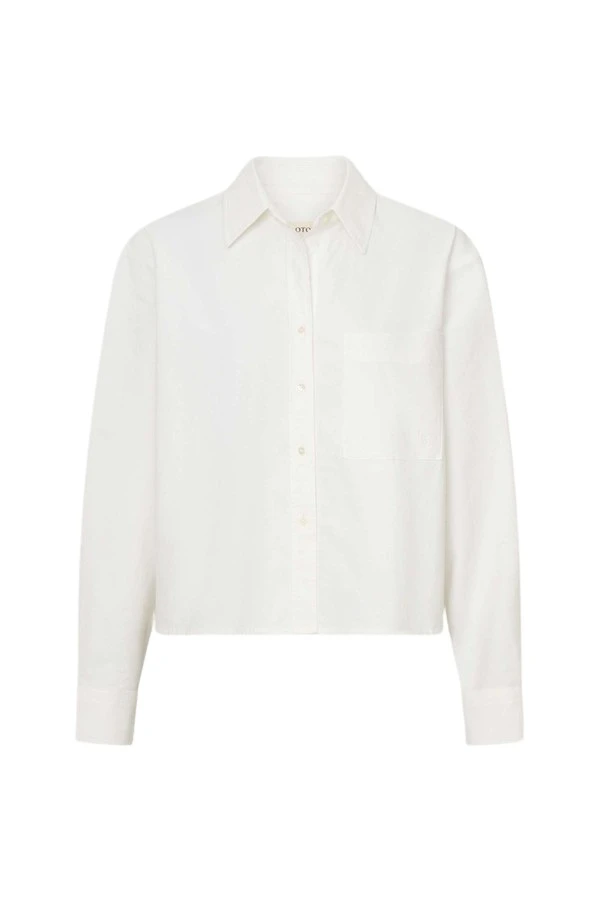 Oroton Oxford Cropped Shirt - Oroton Tops - Australian Heritage Luxury - Shop at Coveti