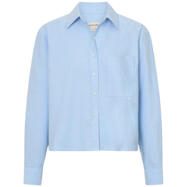 Oroton Oxford Cropped Shirt - Oroton Tops - Australian Heritage Luxury - Shop at Coveti