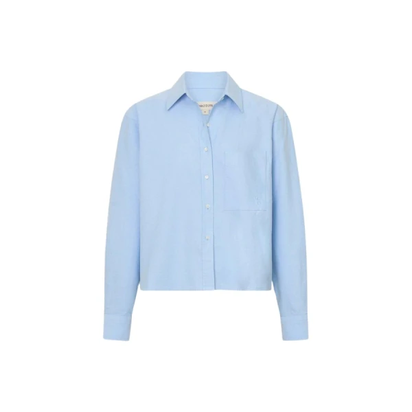 Oroton Oxford Cropped Shirt - Oroton Tops - Australian Heritage Luxury - Shop at Coveti