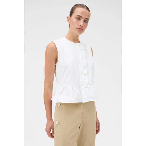 Oroton Oxford Peplum Top - Oroton Tops - Australian Heritage Luxury - Shop at Coveti