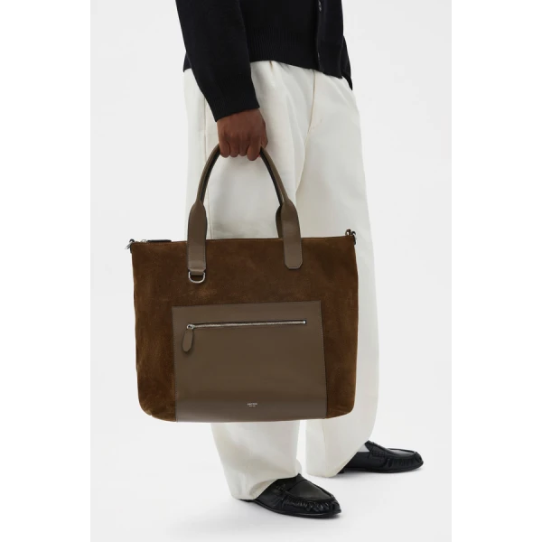 Oroton Paxton Suede Tote - Bags - Australian Luxury Leather Handbag at Coveti