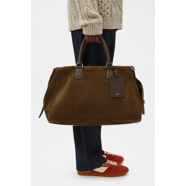 Oroton Paxton Suede Weekender - Bags - Australian Luxury Leather Handbag at Coveti