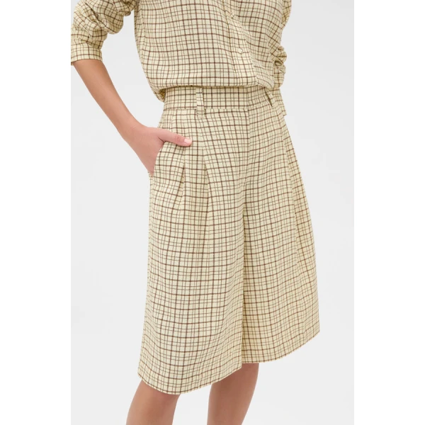 Oroton Pleat Check Short - Oroton Shorts - Australian Heritage Luxury - Shop at Coveti
