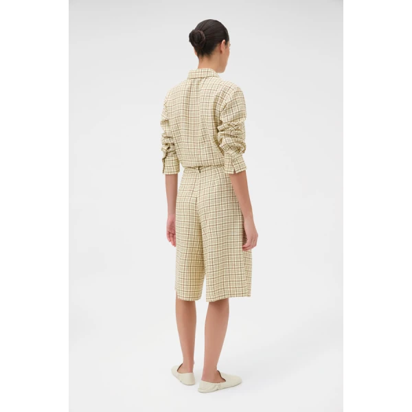 Oroton Pleat Check Short - Oroton Shorts - Australian Heritage Luxury - Shop at Coveti