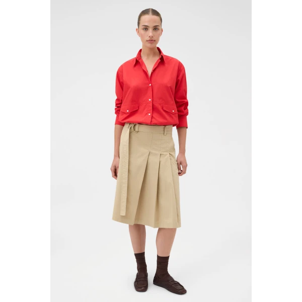 Oroton Pleat Detail Midi Skirt - Oroton Skirts - Australian Heritage Luxury - Shop at Coveti