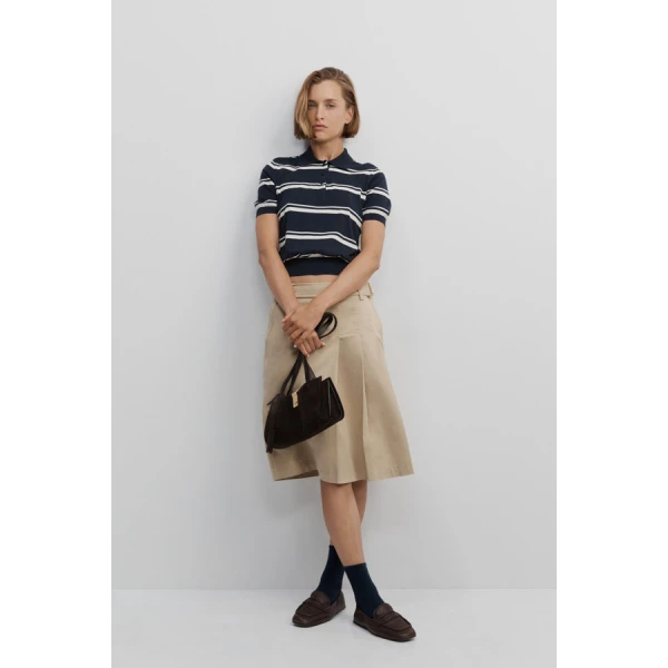 Oroton Pleat Detail Midi Skirt - Oroton Skirts - Australian Heritage Luxury - Shop at Coveti