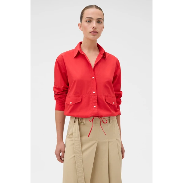 Oroton Poplin Drawstring Shirt - Oroton Tops - Australian Heritage Luxury - Shop at Coveti