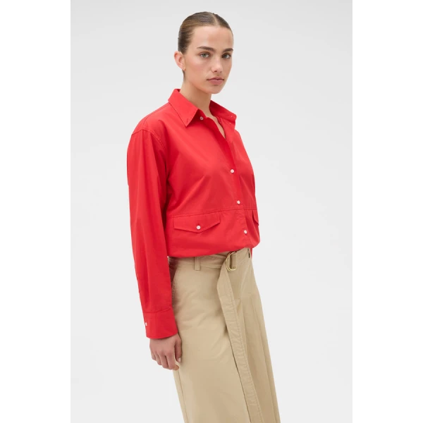 Oroton Poplin Drawstring Shirt - Oroton Tops - Australian Heritage Luxury - Shop at Coveti