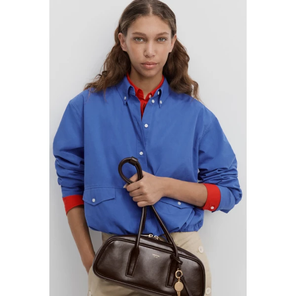 Oroton Poplin Drawstring Shirt - Oroton Tops - Australian Heritage Luxury - Shop at Coveti