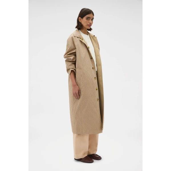 Oroton Reversible Check Mac - Oroton Coats - Australian Heritage Luxury - Shop at Coveti