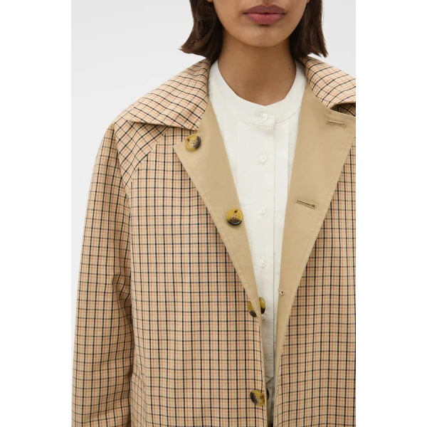 Oroton Reversible Check Mac - Oroton Coats - Australian Heritage Luxury - Shop at Coveti