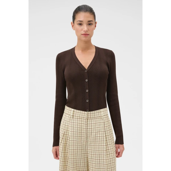 Oroton Ribbed Cardigan - Oroton Knitwear - Australian Heritage Luxury - Shop at Coveti
