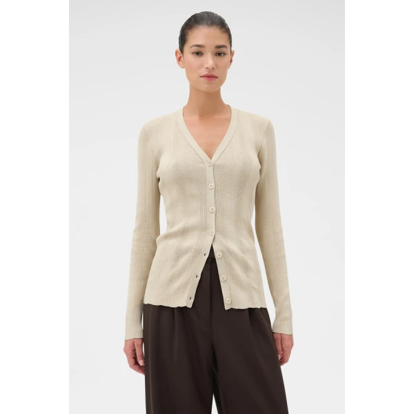 Oroton Ribbed Cardigan - Oroton Knitwear - Australian Heritage Luxury - Shop at Coveti