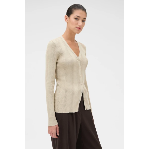 Oroton Ribbed Cardigan - Oroton Knitwear - Australian Heritage Luxury - Shop at Coveti