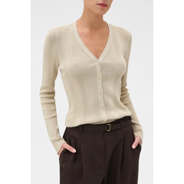 Oroton Ribbed Cardigan - Oroton Knitwear - Australian Heritage Luxury - Shop at Coveti