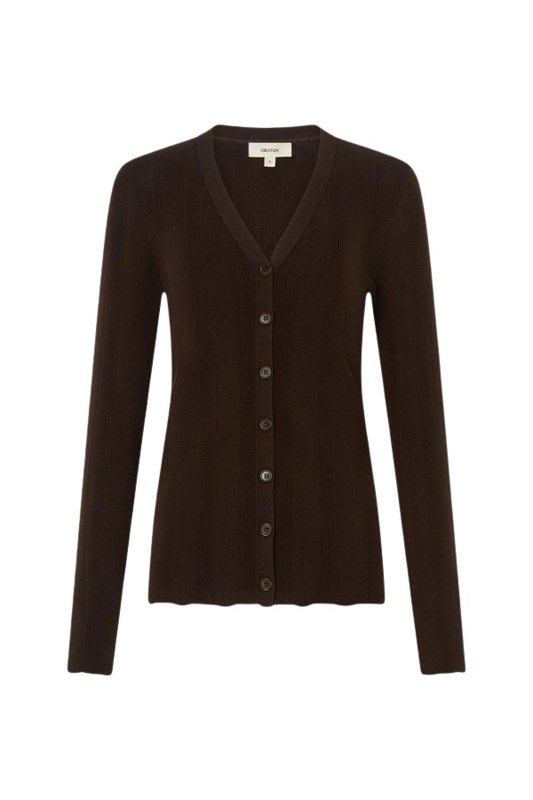 Oroton Ribbed Cardigan - Oroton Knitwear - Australian Heritage Luxury - Shop at Coveti