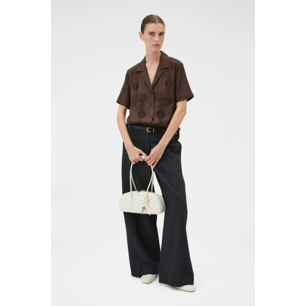 Oroton Ribbon Trim Camp Shirt - Oroton Tops - Australian Heritage Luxury - Shop at Coveti