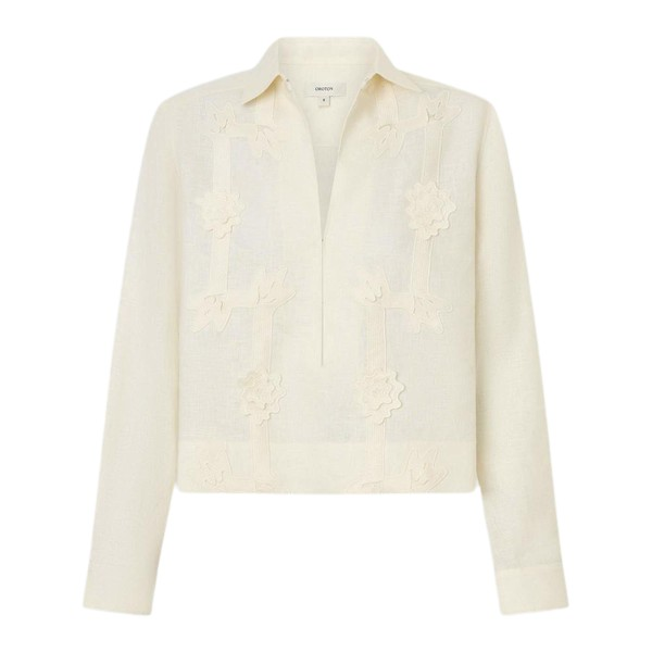 Oroton Ribbon Trim Shirt - Oroton Tops - Australian Heritage Luxury - Shop at Coveti