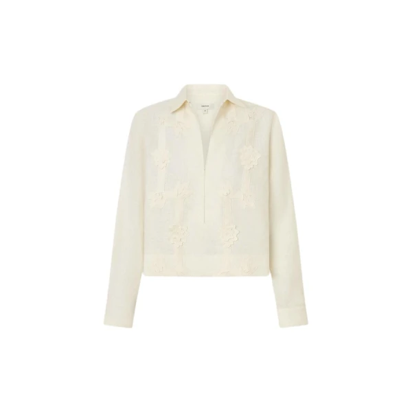 Oroton Ribbon Trim Shirt - Oroton Tops - Australian Heritage Luxury - Shop at Coveti