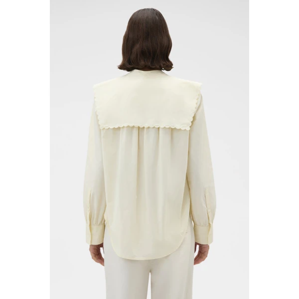 Oroton Scallop Tie Neck Shirt - Oroton Tops - Australian Heritage Luxury - Shop at Coveti