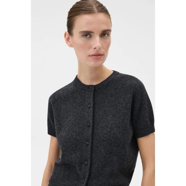 Oroton Short Sleeve Crew Cardigan - Oroton Knitwear - Australian Heritage Luxury - Shop at Coveti