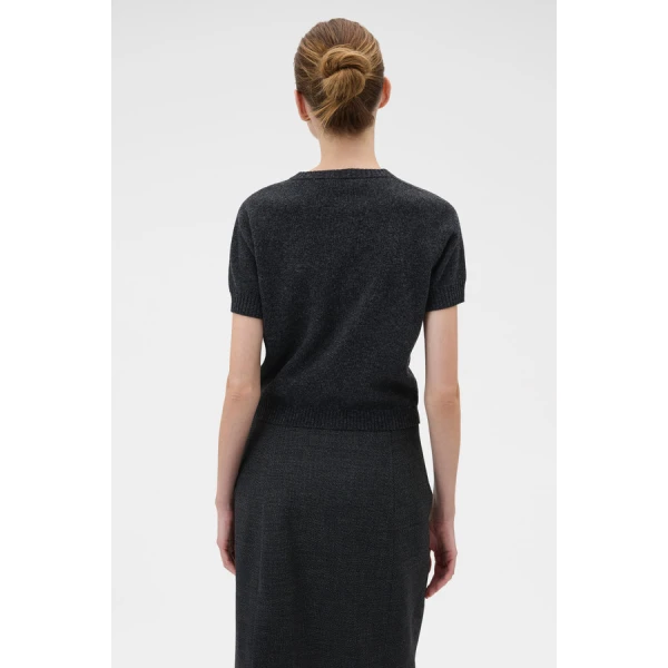 Oroton Short Sleeve Crew Cardigan - Oroton Knitwear - Australian Heritage Luxury - Shop at Coveti
