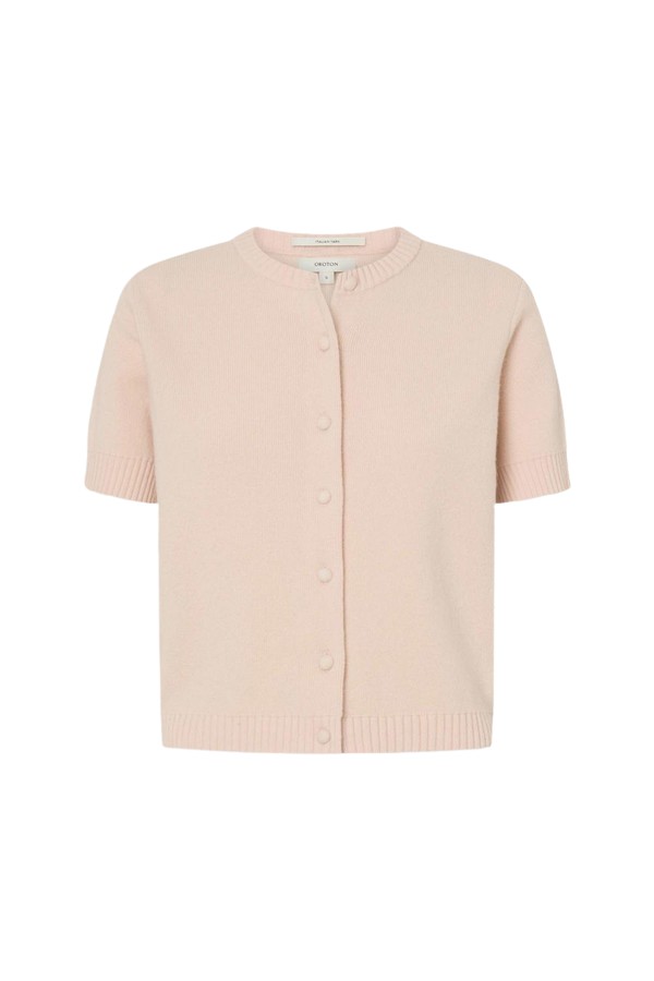 Oroton Short Sleeve Crew Cardigan - Oroton Knitwear - Australian Heritage Luxury - Shop at Coveti