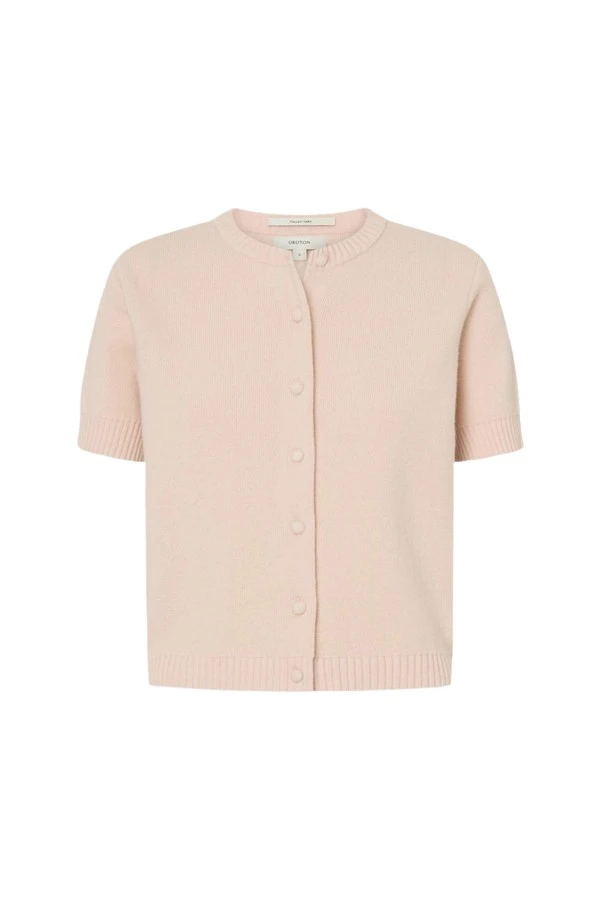 Oroton-Short-Sleeve-Crew-Cardigan-916965_nobg Oroton Short Sleeve Crew Cardigan - Oroton Knitwear - Australian Heritage Luxury - Shop at Coveti