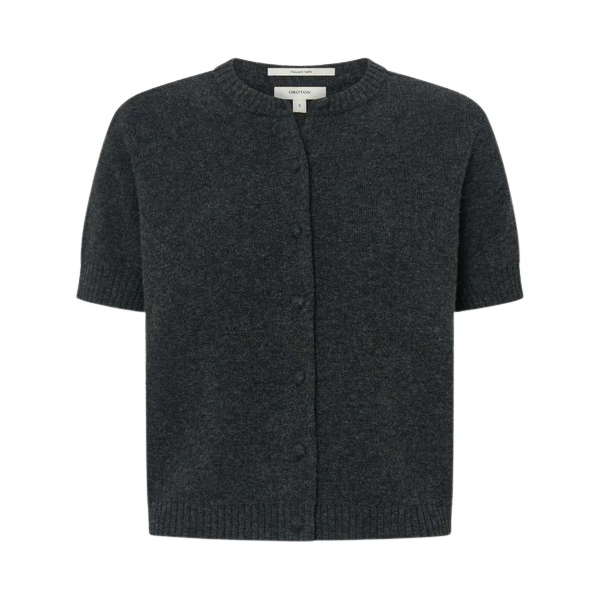 Oroton Short Sleeve Crew Cardigan - Oroton Knitwear - Australian Heritage Luxury - Shop at Coveti