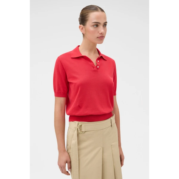 Oroton Short Sleeve Knit Polo - Oroton Tops - Australian Heritage Luxury - Shop at Coveti