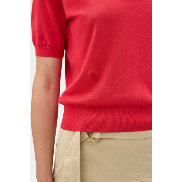 Oroton Short Sleeve Knit Polo - Oroton Tops - Australian Heritage Luxury - Shop at Coveti