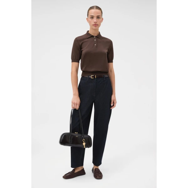 Oroton Short Sleeve Knit Polo - Oroton Tops - Australian Heritage Luxury - Shop at Coveti