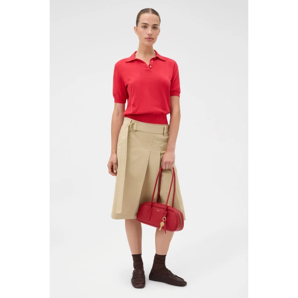 Oroton Short Sleeve Knit Polo - Oroton Tops - Australian Heritage Luxury - Shop at Coveti