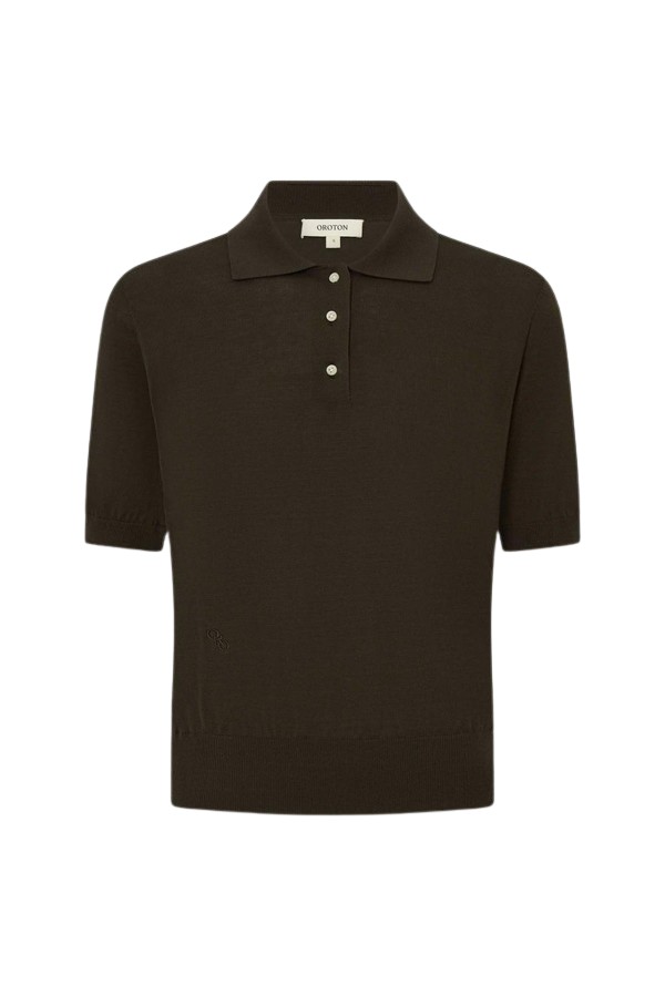 Oroton Short Sleeve Knit Polo - Oroton Tops - Australian Heritage Luxury - Shop at Coveti