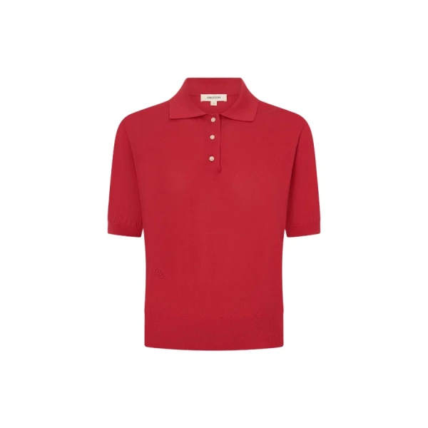 Oroton Short Sleeve Knit Polo - Oroton Tops - Australian Heritage Luxury - Shop at Coveti