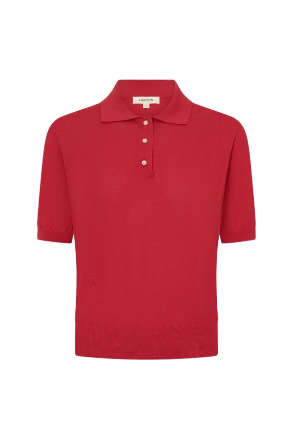 Oroton Short Sleeve Knit Polo - Oroton Tops - Australian Heritage Luxury - Shop at Coveti