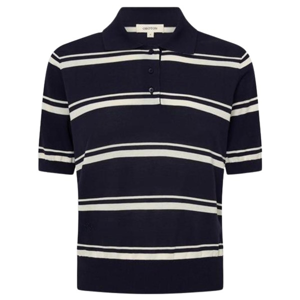 Oroton Short Sleeve Stripe Knit Polo - Oroton Tops - Australian Heritage Luxury - Shop at Coveti