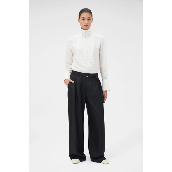 Oroton Silk Belt Detail Pant - Oroton Pants - Australian Heritage Luxury - Shop at Coveti
