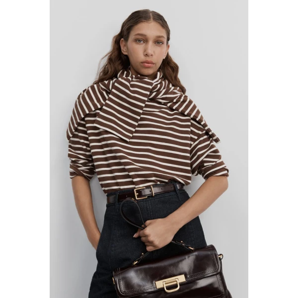 Oroton Stripe Market Tee - Oroton Tops - Australian Heritage Luxury - Shop at Coveti