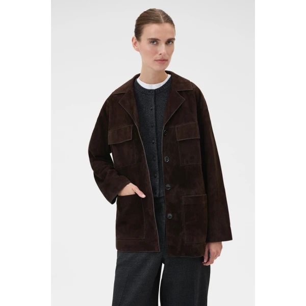 Oroton Suede Jacket - Oroton Jackets - Australian Heritage Luxury - Shop at Coveti